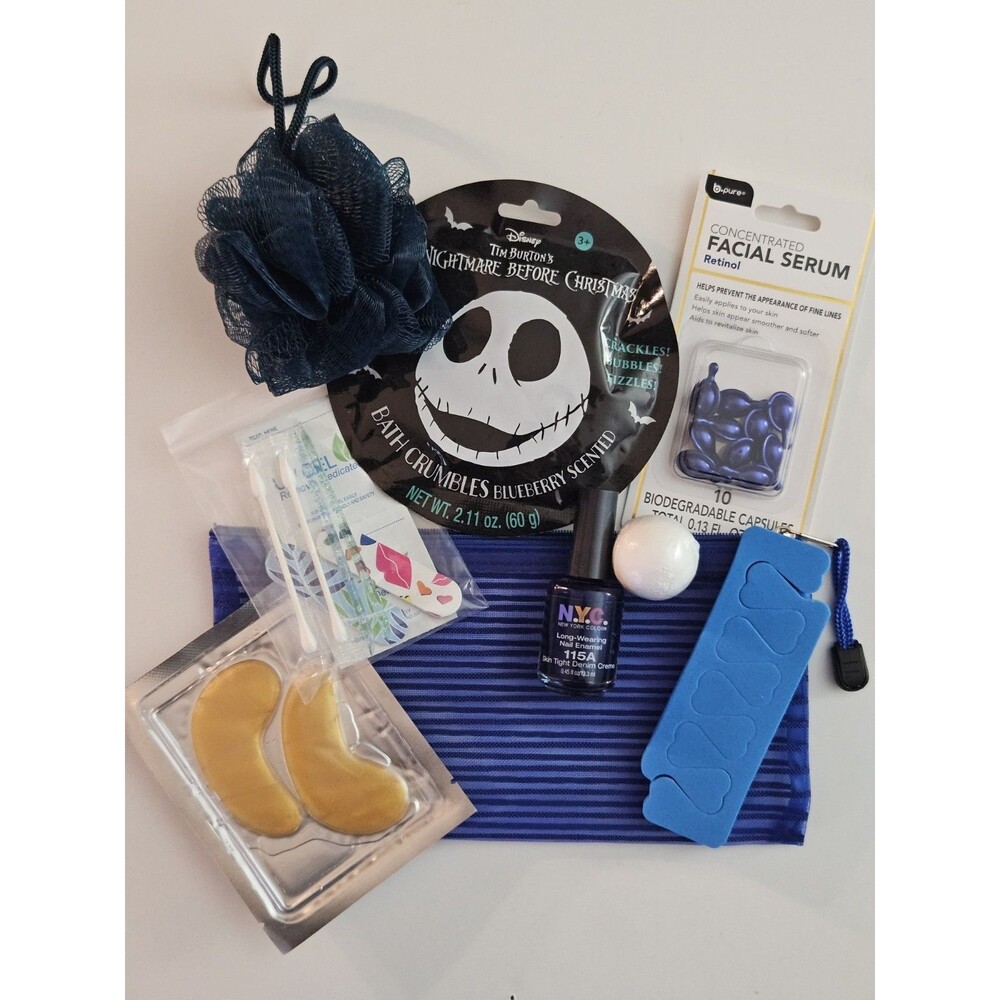 Blue Self Care Gift Set Nightmare Before Christmas Bath Crumbles Beauty Bundle